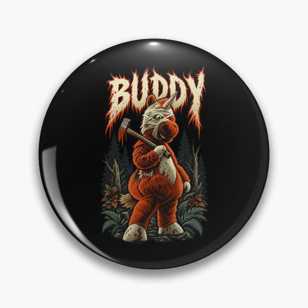 Item preview, Scary Unicorn Buddy with Axe Forest Creature Humor designed and sold by nryum.
