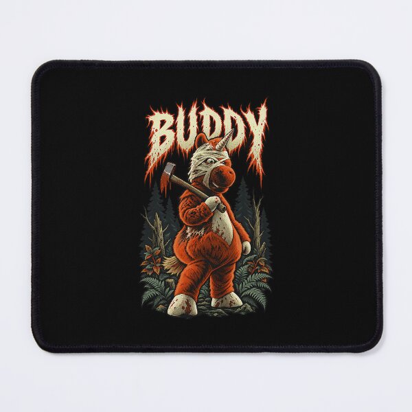 Item preview, Scary Unicorn Buddy with Axe Forest Creature Humor designed and sold by nryum.