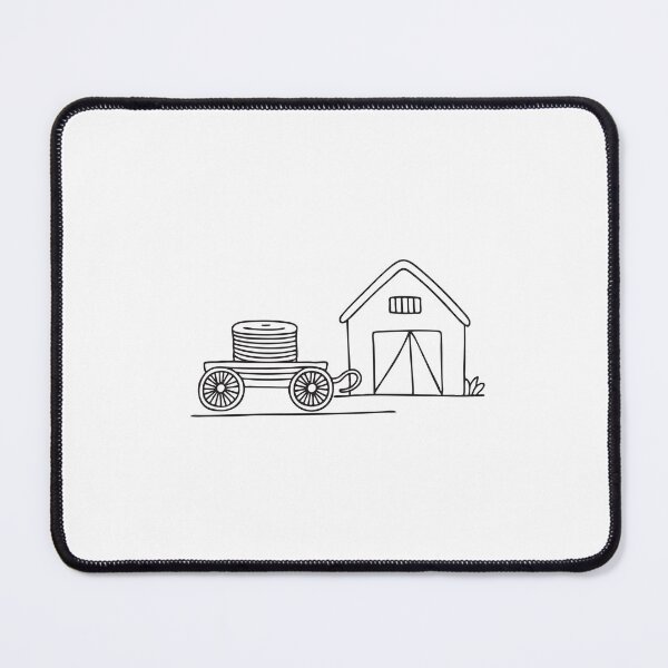 Item preview, An illustration of wagon near a shed with a coil of rope designed and sold by rasagamastore.