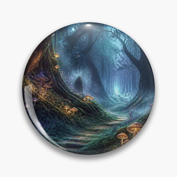 Item preview, Enchanted Bioluminescent Forest Path designed and sold by Bluejai Shop.