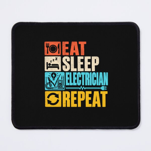 Item preview, Eat Sleep Electrician Repeat Professional Electrical Worker designed and sold by SkeletonsDanger.