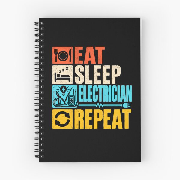 Item preview, Eat Sleep Electrician Repeat Professional Electrical Worker designed and sold by SkeletonsDanger.