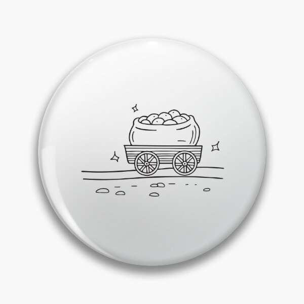Item preview, An illustration of wagon on a dirt path with a sack of potatoes designed and sold by rasagamastore.