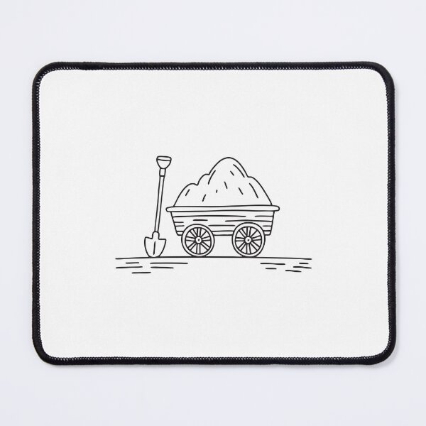 Item preview, An illustration of wagon on a farm road with a shovel designed and sold by rasagamastore.