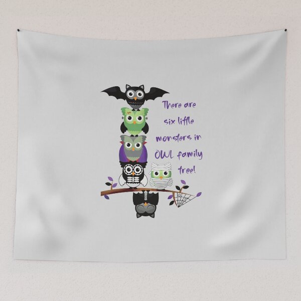 Item preview, Six…in OWL Family Tree (on Lt. Grey) designed and sold by PawsitiveMum3.