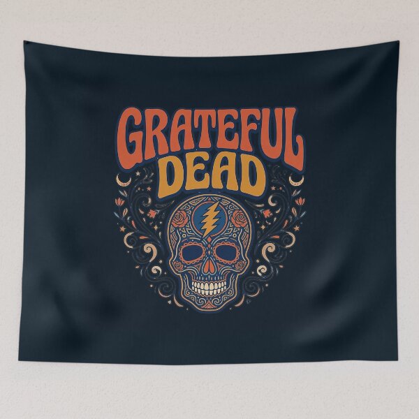 Item preview, Grateful Dead Ornate Skull Poster designed and sold by Alexbridal.