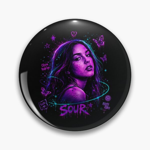 Item preview, Olivia Rodrigo Sour Butterfly Neon Portrait designed and sold by JMS-Artvintage.