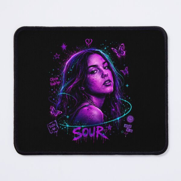 Item preview, Olivia Rodrigo Sour Butterfly Neon Portrait designed and sold by JMS-Artvintage.