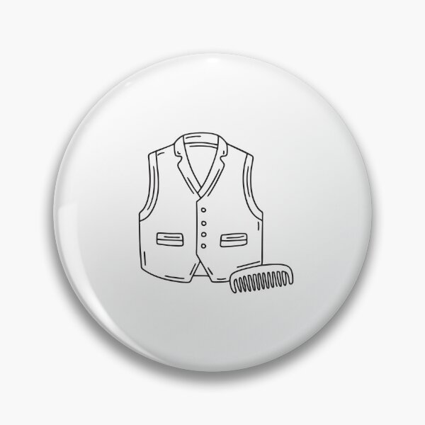 Item preview, An illustration of waistcoast beside a mirror with a comb designed and sold by rasagamastore.