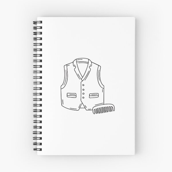Item preview, An illustration of waistcoast beside a mirror with a comb designed and sold by rasagamastore.