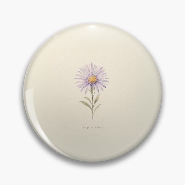 Item preview, September Birth Flower Aster Watercolor | Botanical Wall Art designed and sold by FixationStudio.
