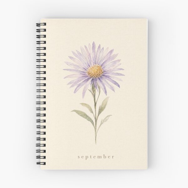 Item preview, September Birth Flower Aster Watercolor | Botanical Wall Art designed and sold by FixationStudio.