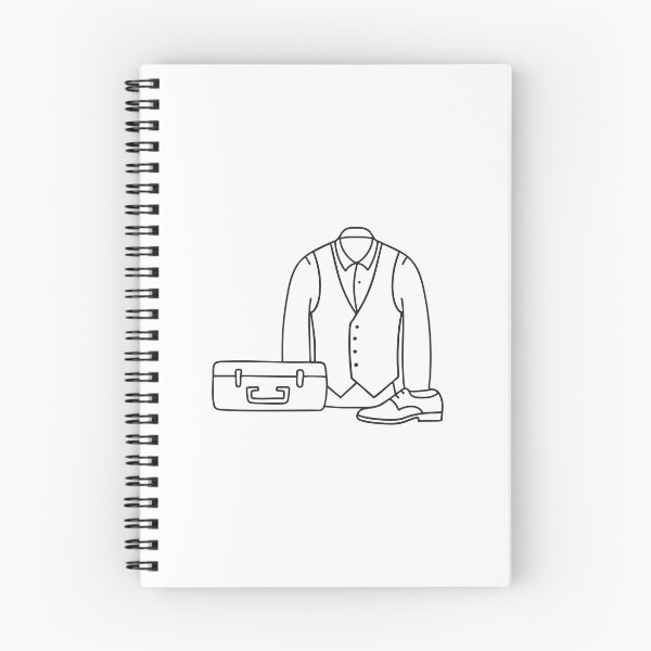 Item preview, An illustration of waistcoat near a suitcase with leather shoes designed and sold by rasagamastore.