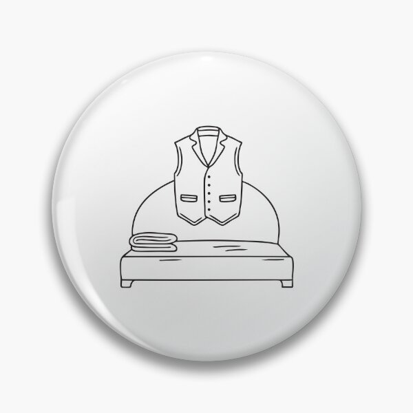 Item preview, An illustration of waistcoat on a bed with a pair of trousers designed and sold by rasagamastore.
