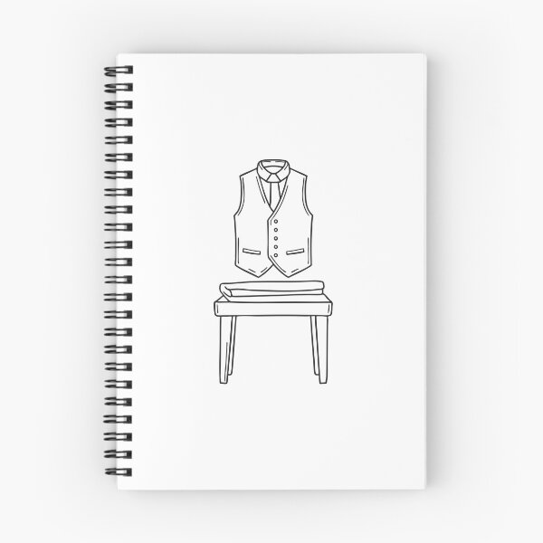 Item preview, An illustration of waistcoat on a chair with a folded jacket designed and sold by rasagamastore.
