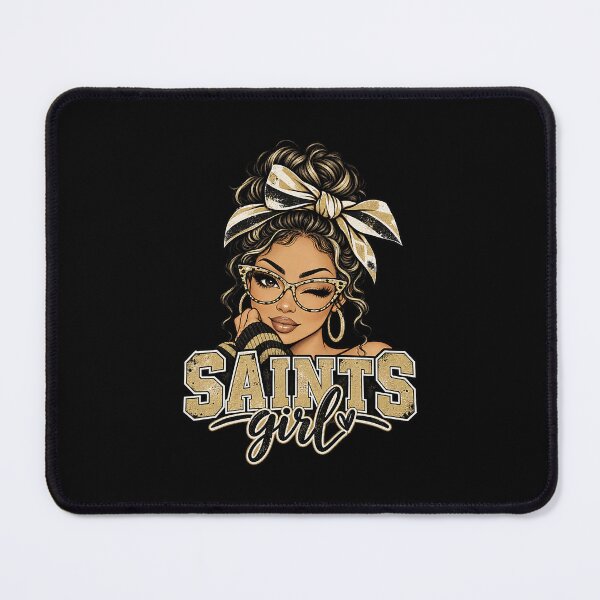 Item preview, Saints Girl Messy Bun Football Season Game Day designed and sold by nryum.