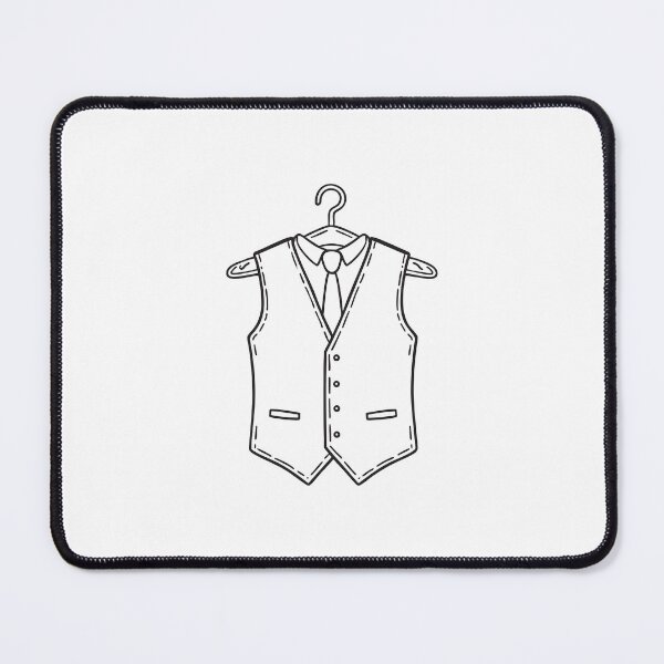 Item preview, An illustration of waistcoat on a hanger with a necktie designed and sold by rasagamastore.