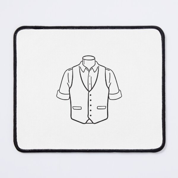 Item preview, An illustration of waistcoat on a mannequin with a dress shirt designed and sold by rasagamastore.