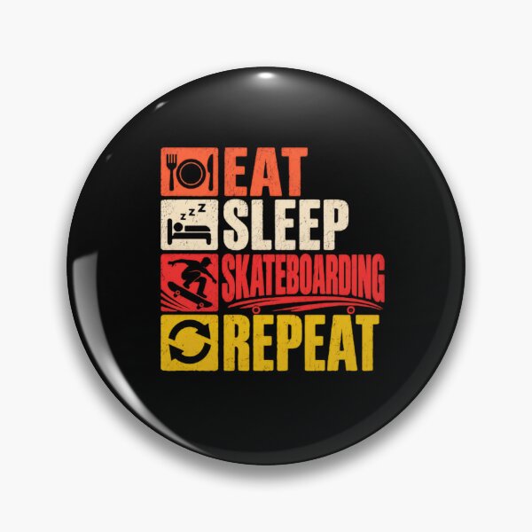 Item preview, Eat Sleep Skateboarding Repeat Skateboarder Lifestyle Hobby designed and sold by SkeletonsDanger.