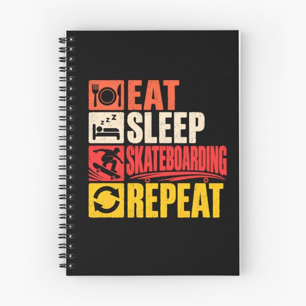 Item preview, Eat Sleep Skateboarding Repeat Skateboarder Lifestyle Hobby designed and sold by SkeletonsDanger.