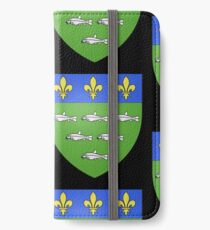 French France Coat of Arms 13595 Blason ville fr Loches Indre et Loire iPhone Wallet/Case/Skin