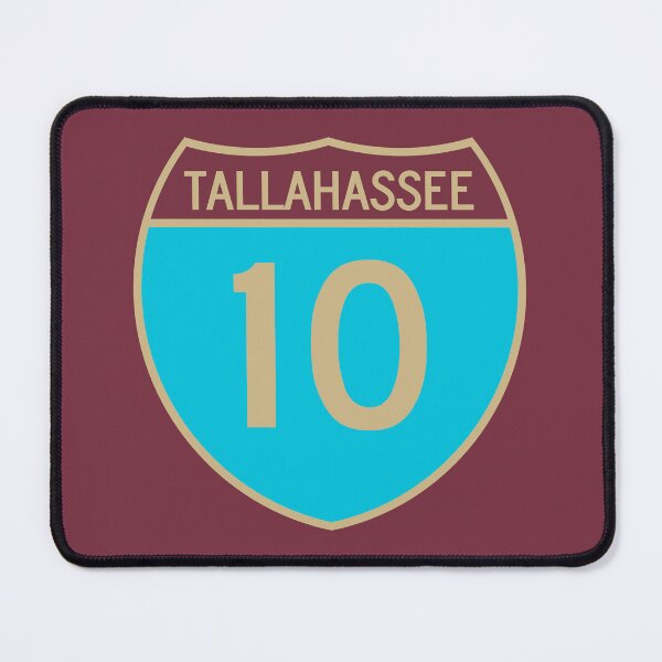 Item preview, I-10 Tallahassee Interstate Sign in Turquoise, Garnet, and Gold designed and sold by Karate Octopus.