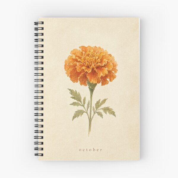 Item preview, October Birth Flower Marigold Watercolor | Botanical Wall Art designed and sold by FixationStudio.