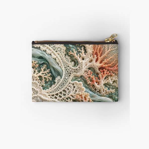 Item preview, Lace Coral Reef in Seafoam Green – Coastal Textile Ocean Art Print designed and sold by Kaleidoscope Print.