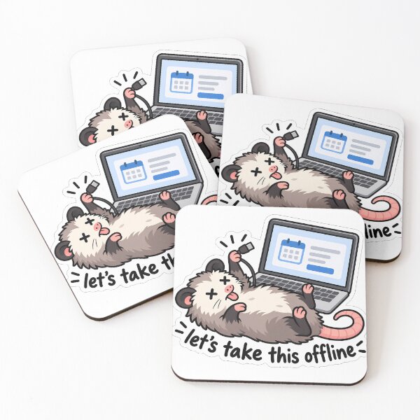 Item preview, Lets Take This Offline Opossum Office Humor designed and sold by Mordenrox.