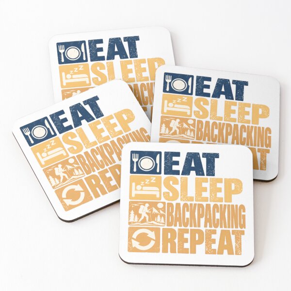Item preview, Eat Sleep Backpacking Repeat Adventure Hiker Backpacker designed and sold by NeedForParks.