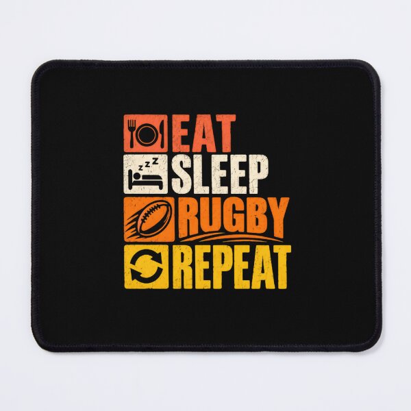 Item preview, Eat Sleep Rugby Repeat Rugby Player Fan designed and sold by SkeletonsDanger.