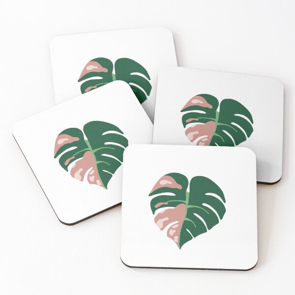 Item preview, pink monstera leaf designed and sold by raspberryclover.