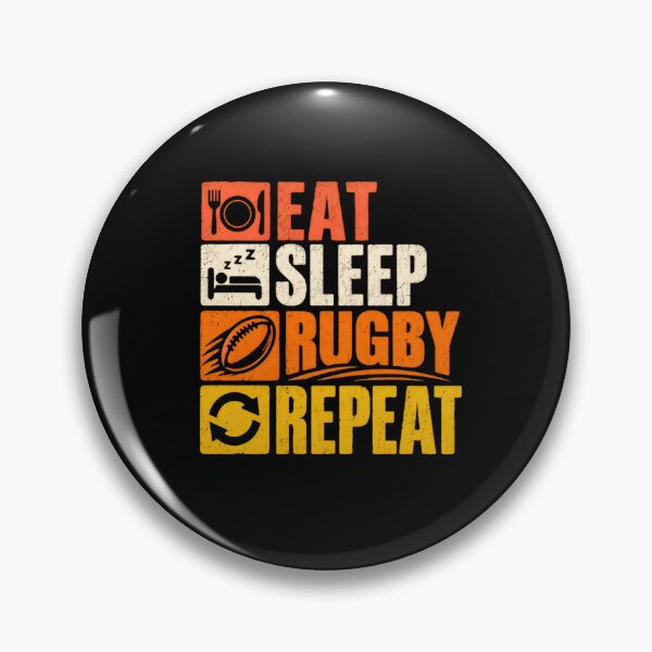 Item preview, Eat Sleep Rugby Repeat Rugby Player Fan designed and sold by SkeletonsDanger.