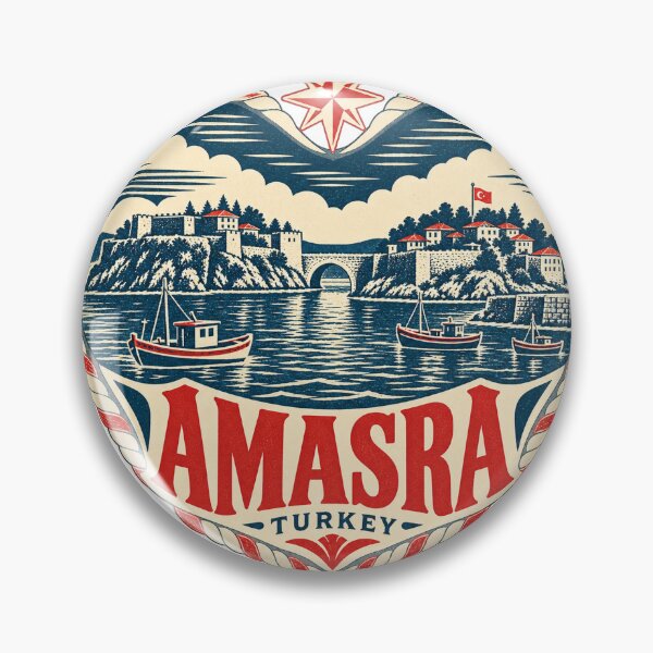 Item preview, Amasra Turkey Travel Souvenir Nautical Woodcut Heart designed and sold by VisualArtsOasis.