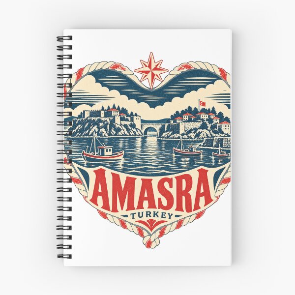 Item preview, Amasra Turkey Travel Souvenir Nautical Woodcut Heart designed and sold by VisualArtsOasis.