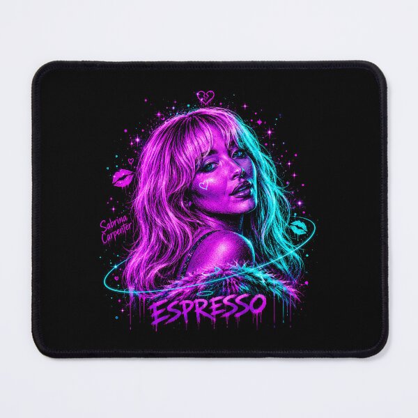 Item preview, Sabrina Carpenter Espresso Neon Portrait designed and sold by JMS-Artvintage.