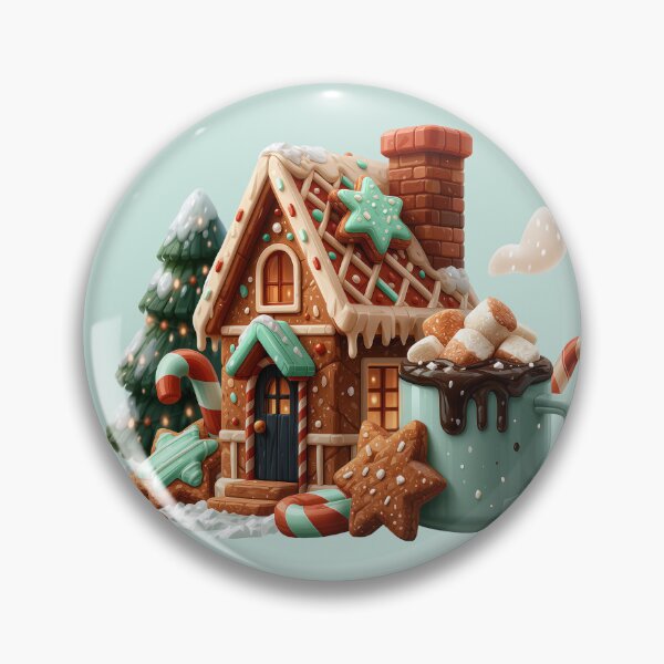 Item preview, Festive Gingerbread House with Hot Cocoa designed and sold by colorful-white.