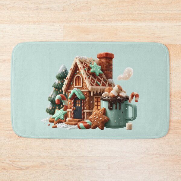 Item preview, Festive Gingerbread House with Hot Cocoa designed and sold by colorful-white.