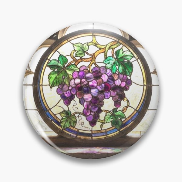 Item preview, Stained glass window grapes designed and sold by Stevercortinas.