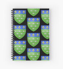 French France Coat of Arms 13595 Blason ville fr Loches Indre et Loire Spiral Notebook