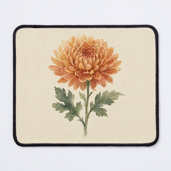 Item preview, November Birth Flower Chrysanthemum Watercolor | Botanical Wall Art designed and sold by FixationStudio.