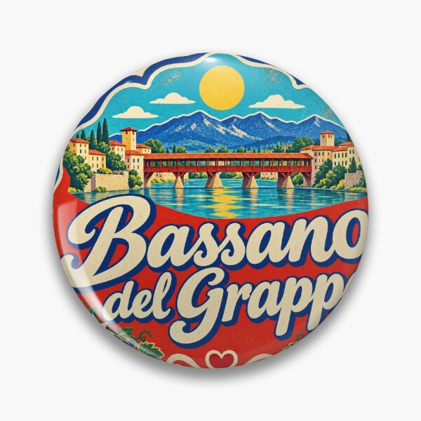 Item preview, Bassano del Grappa Italy Travel Souvenir Painted Italian Sign designed and sold by VisualArtsOasis.