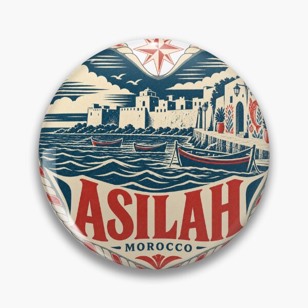 Item preview, Asilah Morocco Travel Souvenir Nautical Woodcut Heart designed and sold by VisualArtsOasis.