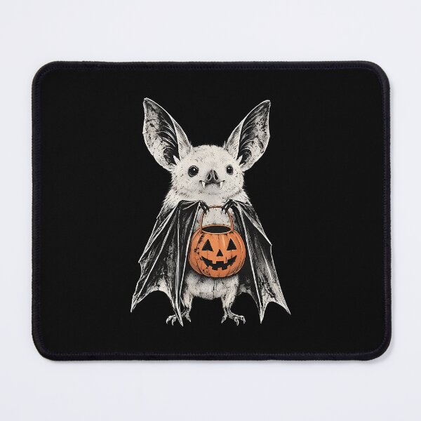 Item preview, Retro Halloween Bat Holding Jack O Lantern Pumpkin designed and sold by nryum.