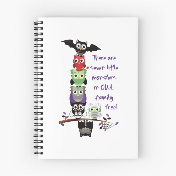 Item preview, Seven…in OWL Family Tree (on White) designed and sold by PawsitiveMum3.