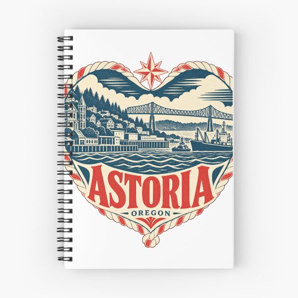 Item preview, Astoria USA Travel Souvenir Nautical Woodcut Heart designed and sold by VisualArtsOasis.