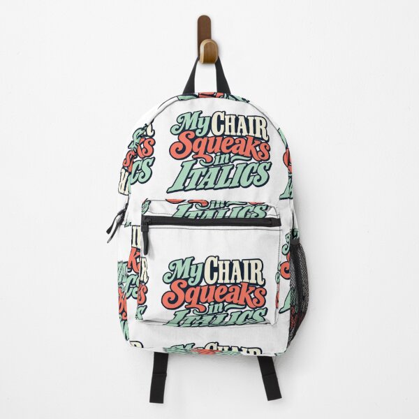 Item preview, Chair Squeaks in Italics Funny Office Type Art designed and sold by Bikivuno.