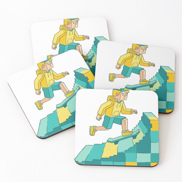 Item preview, Blocky Snowboarder Character Forest Design designed and sold by Ranpict.