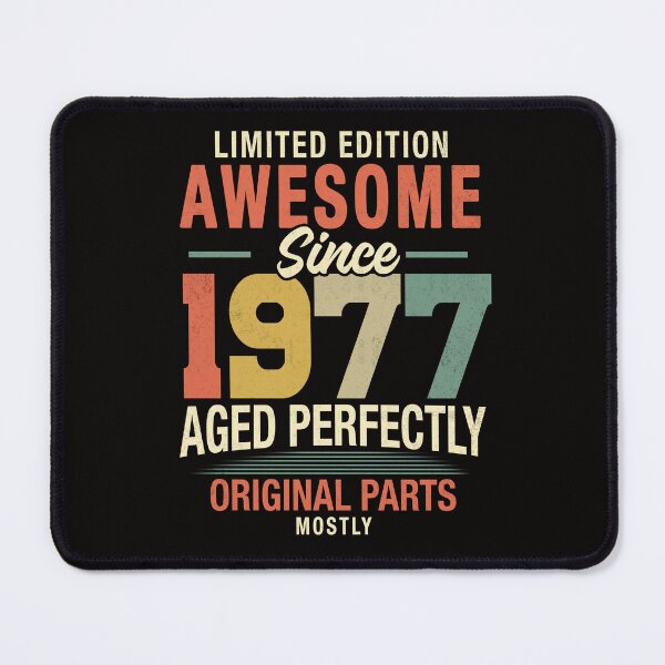 Item preview, Vintage Awesome Since 1977, 49th Birthday Retro Milestone Gift designed and sold by FernaRoje.