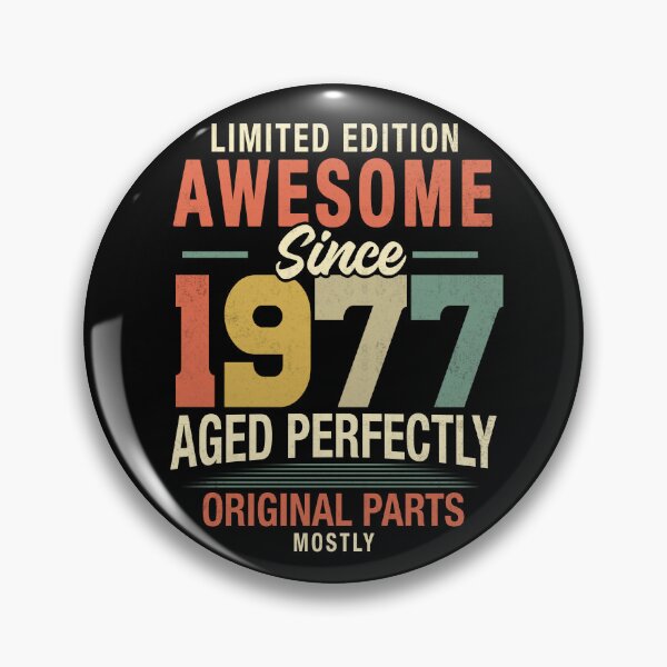 Item preview, Vintage Awesome Since 1977, 49th Birthday Retro Milestone Gift designed and sold by FernaRoje.